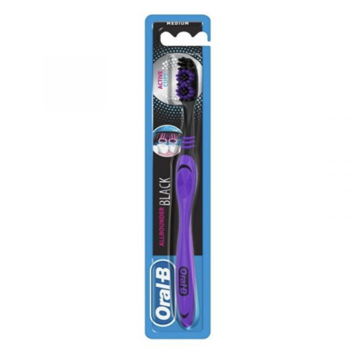 Oral-B Allrounder Black Medium Toothbrush -  Pack of 1
