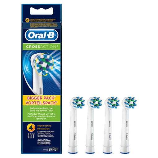 Oral-B Power CrossAction Replacement Electric Toothbrush Heads - Pack of 4