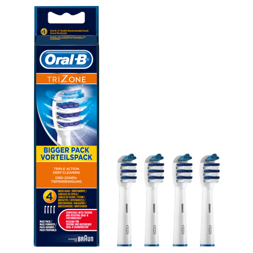 Oral-B Trizone Replacement Electric Toothbrush Head - Pack of 4 