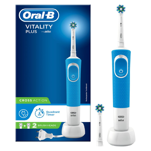 Oral-B Power Vitality Plus CrossAction Electric Toothbrush - Pack of 1