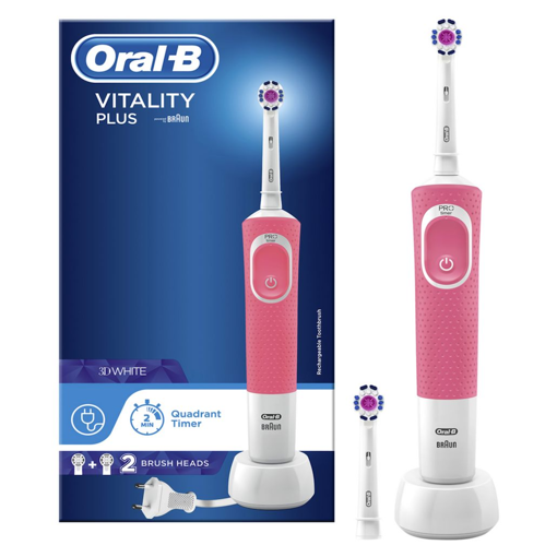 Oral-B Power Vitality Plus 3D White Electric Toothbrush - Pack of 1