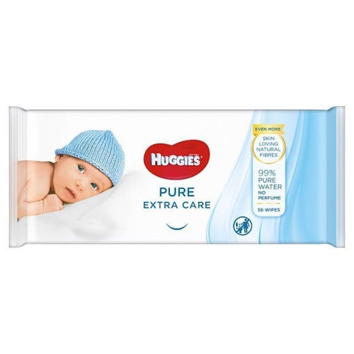 Huggies Extra Care Pure Baby Wipes (x 56) -  Pack of 1