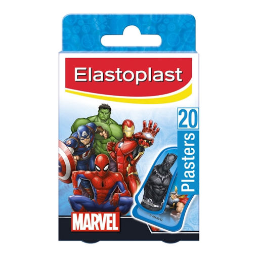 Elastoplast Kids Marvel Avengers Plasters - Pack of 20 Plasters