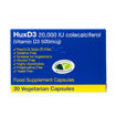 Hux D3 Colecalciferol (Vitamin D3) 20,000 IU Capsules (x 20) - Pack of 1