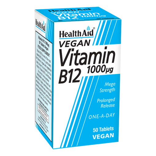 HealthAid Vitamin B12 1000mcg Tablets (x 50) - Pack of 1
