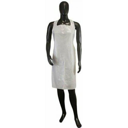 Disposable Apron Flat Pack White (27 x 46 Inch)