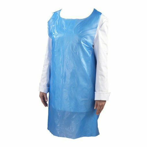 Blue Disposable Flat Pack Aprons (27 x 46 Inch) - Pack of 100