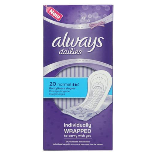 Always Normal Dailies Panty Liners - Pack of 20