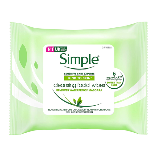 Simple Sensitive Skin Cleansing Wipes - Pack of 25